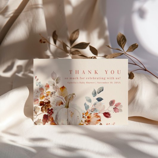 Sweet Little Pumpkin Baby Shower Bedankkaart