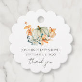 Sweet Little Pumpkin Baby shower Bedankt Gift Labe Bedankjes Labels (Voorkant)