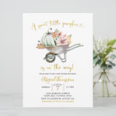 Sweet Little Pumpkin Baby shower Invitation Kaart (Staand voorkant)