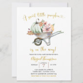 Sweet Little Pumpkin Baby shower Invitation Kaart (Voorkant)