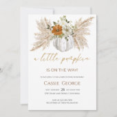 Sweet Little Pumpkin Baby shower Invitation Kaart (Voorkant)