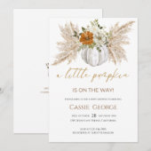 Sweet Little Pumpkin Baby shower Invitation Kaart (Voorkant / Achterkant)