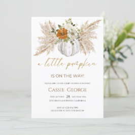 Sweet Little Pumpkin Baby shower Invitation Kaart