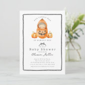 Sweet Little Pumpkin Baby shower Invitation Kaart (Staand voorkant)