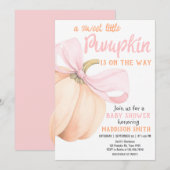 Sweet Little Pumpkin Baby shower Invitation Kaart (Voorkant / Achterkant)