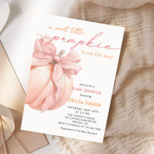 Sweet Little Pumpkin Baby shower Invitation