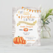 Sweet Little Pumpkin Baby shower Invitation Kaart (Staand voorkant)