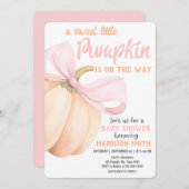 Sweet Little Pumpkin Baby shower Invitation Kaart (Voorkant / Achterkant)