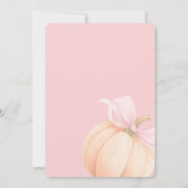 Sweet Little Pumpkin Baby shower Invitation Kaart (Achterkant)