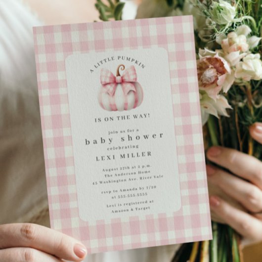 Sweet Little Pumpkin Baby shower Kaart