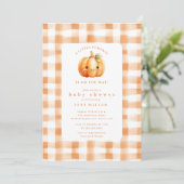 Sweet Little Pumpkin Baby shower Kaart (Staand voorkant)