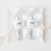 Sweet Little Pumpkin Blue Autumn Baby shower Waterfles Etiket