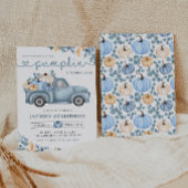 Sweet Little Pumpkin Blue Herfst Verjaardag Kaart