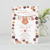Sweet Little Pumpkin Boho Babykleding Baby shower Kaart (Staand voorkant)