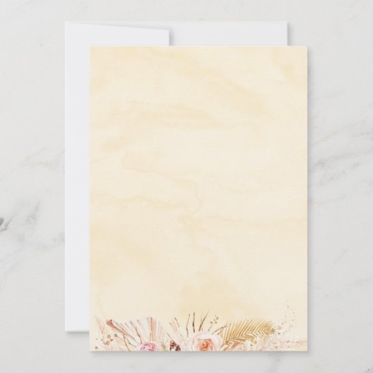 Sweet Little Pumpkin Boho Second Birthday Kaart (Achterkant)