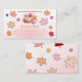 Sweet Little Pumpkin Book for Baby shower Game Informatiekaartje (Voorkant / Achterkant)