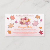 Sweet Little Pumpkin Book for Baby shower Game Informatiekaartje (Voorkant)