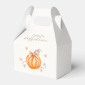 Sweet Little Pumpkin Bow Herfst Baby shower Bedankdoosjes (Achterkant)