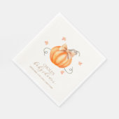 Sweet Little Pumpkin Bow Herfst Baby shower Servet (Hoek)