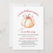 Sweet Little Pumpkin Girl All in One Baby Shower Kaart (Voorkant)