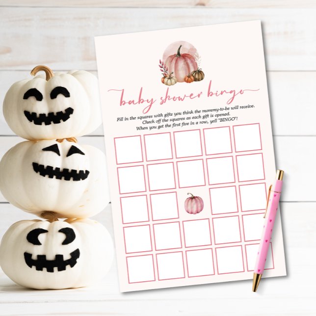 Sweet Little Pumpkin Girl Baby shower Bingo Spel (Creator heeft geüpload)