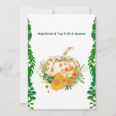 Sweet Little Pumpkin Greenery Fall Colors Birthday Kaart (Achterkant)