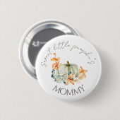 Sweet Little Pumpkin Herfst Baby shower Button mam (Voorkant /achterkant)