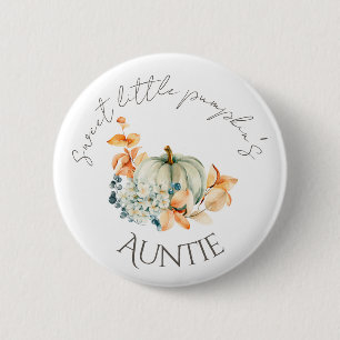 Sweet Little Pumpkin Herfst Baby shower Button tan
