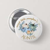 Sweet Little Pumpkin Herfst Baby shower Button tan (Voorkant /achterkant)