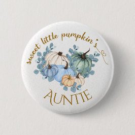 Sweet Little Pumpkin Herfst Baby shower Button tan