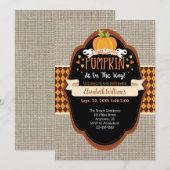 Sweet Little Pumpkin-Herfst Baby shower Kaart (Voorkant / Achterkant)