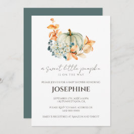 Sweet Little Pumpkin-Herfst Baby shower Kaart