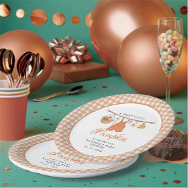 Sweet Little Pumpkin Herfst baby shower Papieren Bordje