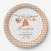 Sweet Little Pumpkin Herfst baby shower Papieren Bordje (Voorkant)