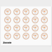 Sweet Little Pumpkin Herfst baby shower Ronde Sticker (Vel)