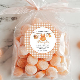 Sweet Little Pumpkin Herfst baby shower Ronde Sticker