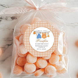 Sweet Little Pumpkin Herfst baby shower Ronde Sticker