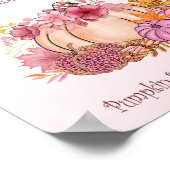 Sweet Little Pumpkin-Herfst Boerderij Roze diaper  Poster (Hoek)