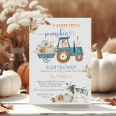 Sweet Little Pumpkin Herfst Farm Animals Baby show Kaart