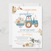 Sweet Little Pumpkin Herfst Farm Animals Baby show Kaart (Voorkant)