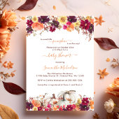 Sweet Little Pumpkin Herfst Floral Baby shower Kaart