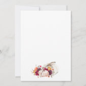 Sweet Little Pumpkin Herfst Floral Baby shower Kaart (Achterkant)