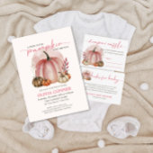 Sweet Little Pumpkin Herfst Herfst Roze Baby showe Kaart