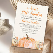 Sweet Little Pumpkin is on her Way, Baby Shower Kaart