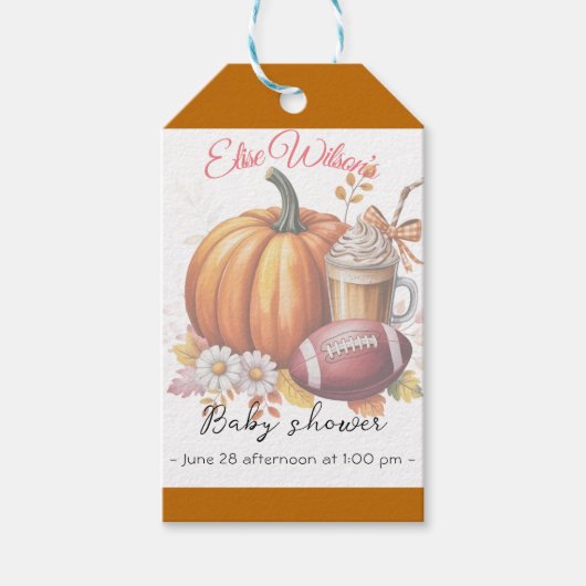 Sweet little pumpkin is on the way cadeaulabel (Voorkant)