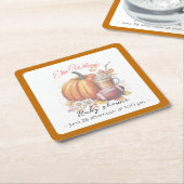 Sweet little pumpkin is on the way kartonnen onderzetters (Schuin)