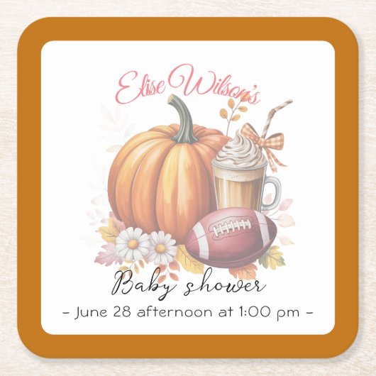 Sweet little pumpkin is on the way kartonnen onderzetters (Voorkant)