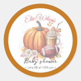 Sweet little pumpkin is on the way ronde sticker