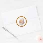 Sweet little pumpkin is on the way ronde sticker (Envelop)