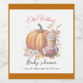 Sweet little pumpkin is on the way wijn etiket (Enkel label)